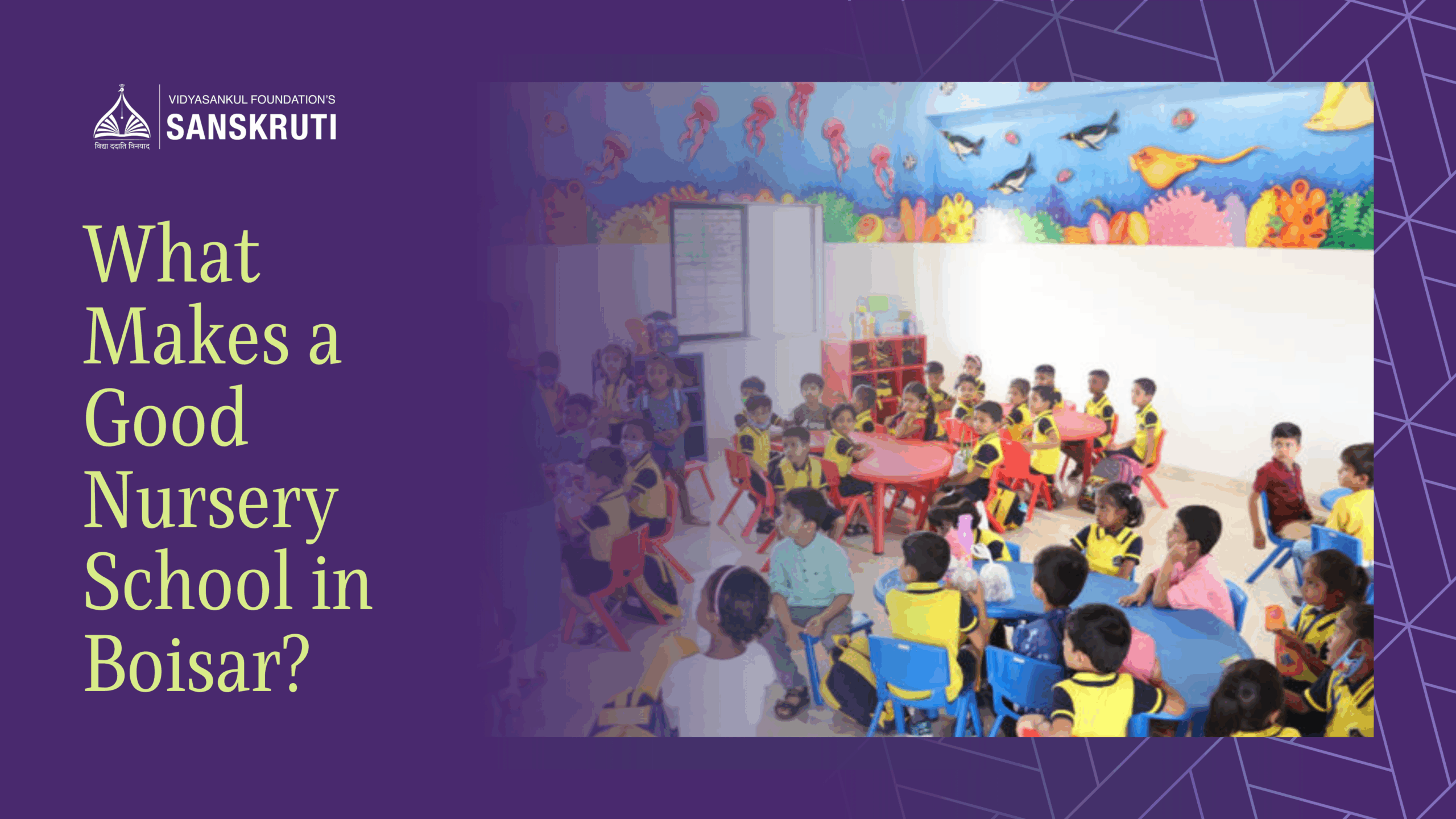 Students engaged in classroom activities at Sanskruti World School